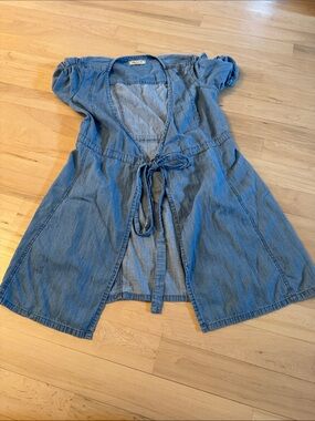 Madewell | Dresses | Madewell Denim Rufflefront Dress